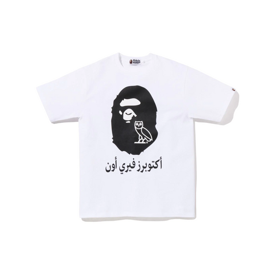 A Bathing Ape x OVO Ape Head Tee - White