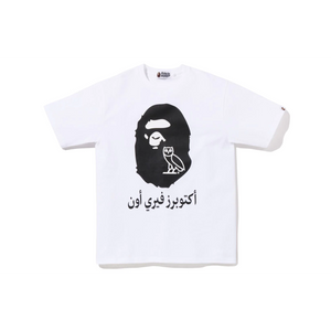 A Bathing Ape x OVO Ape Head Tee - White
