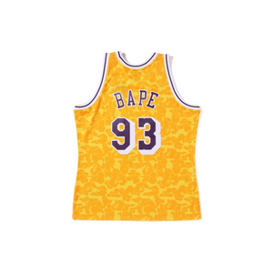 A Bathing Ape x Mitchell & Ness Lakers ABC Basketball Swingman Jersey - YEX Bape