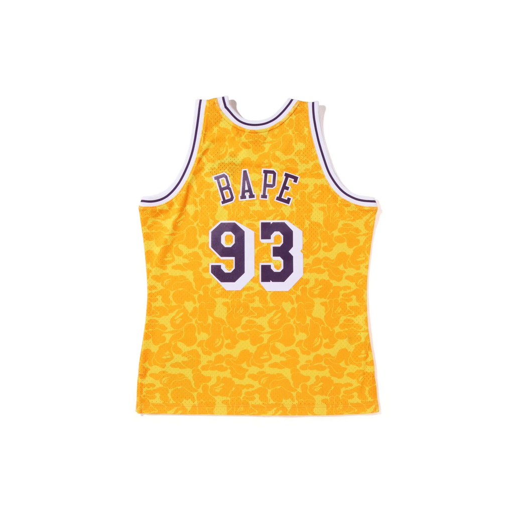 A Bathing Ape x Mitchell & Ness Lakers ABC Basketball Swingman Jersey - YEX