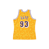 A Bathing Ape x Mitchell & Ness Lakers ABC Basketball Swingman Jersey - YEX