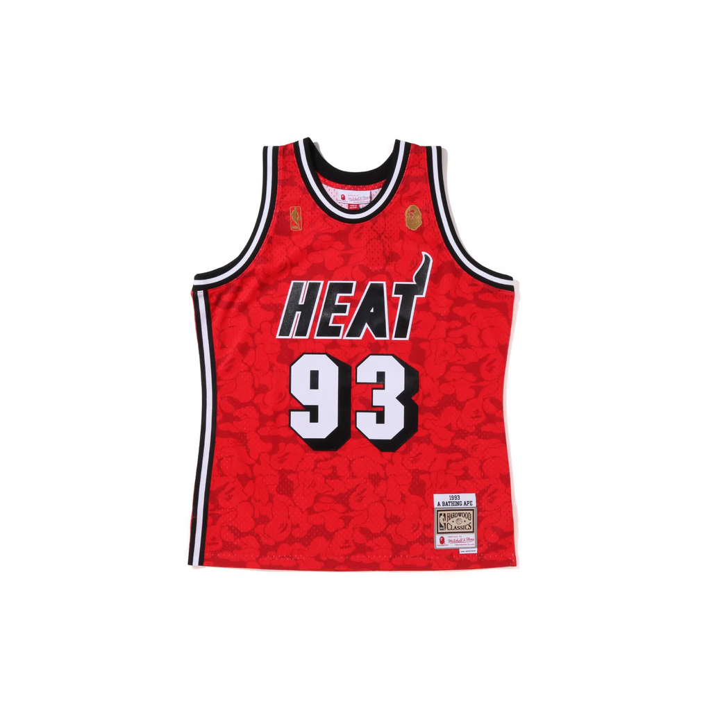 A Bathing Ape x Mitchell & Ness Miami Heat Jersey - Red A Bathing Ape x Mitchell & Ness Miami Heat Jersey - Red