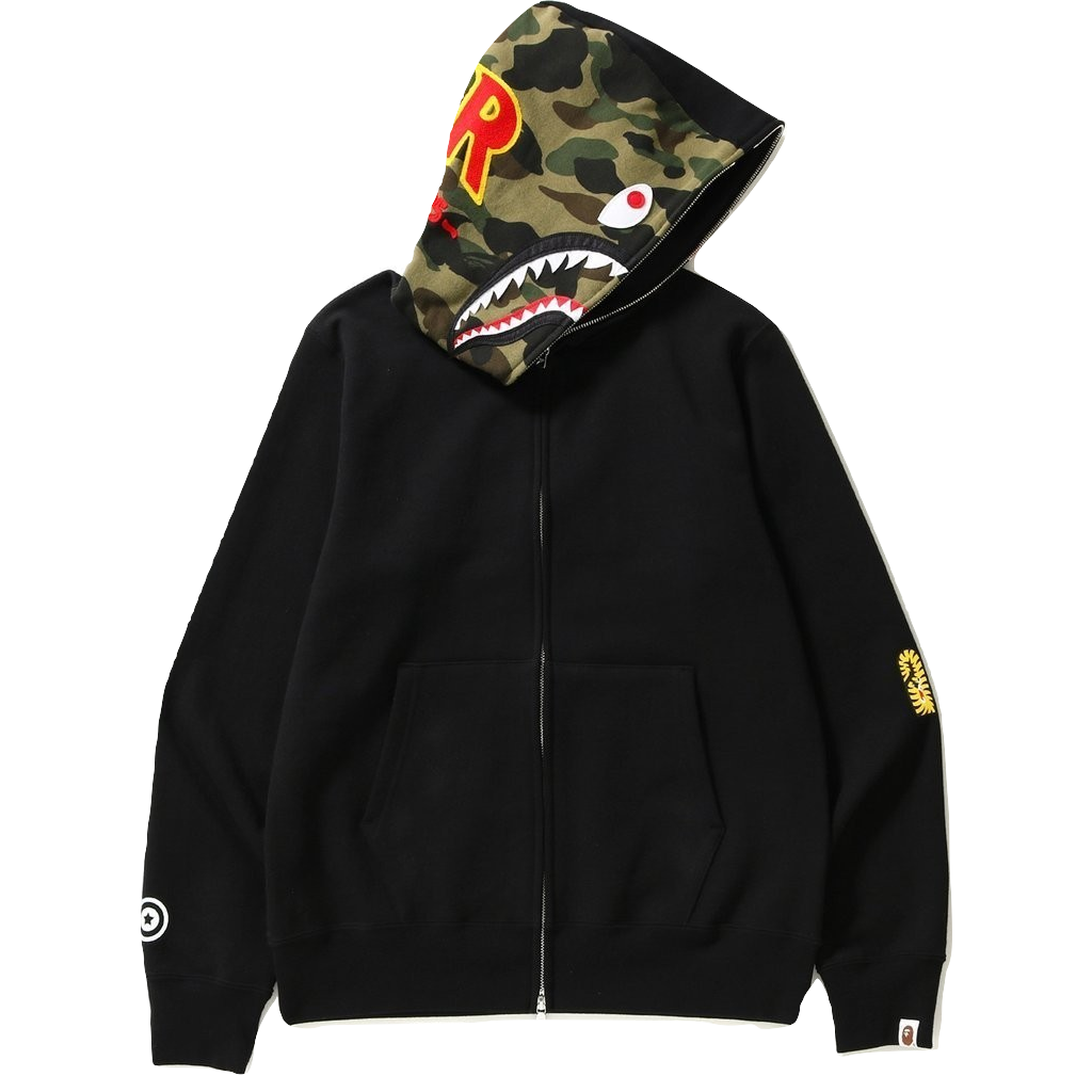 A Bathing Ape 2nd Shark Full Zip Hoodie - Black