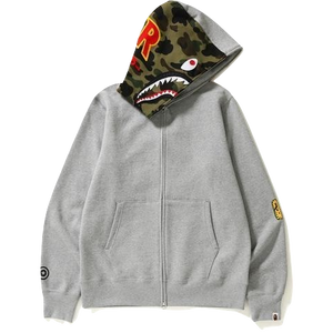 A Bathing Ape 2nd Shark Full Zip PONR Hoodie Gray