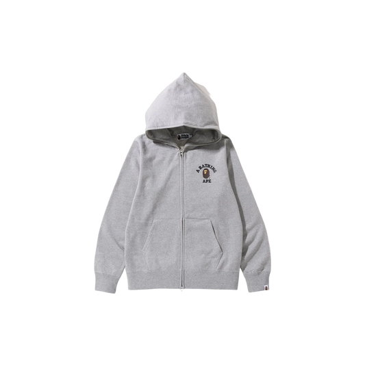A Bathing Ape College One Point Full Zip Hoodie - Grey