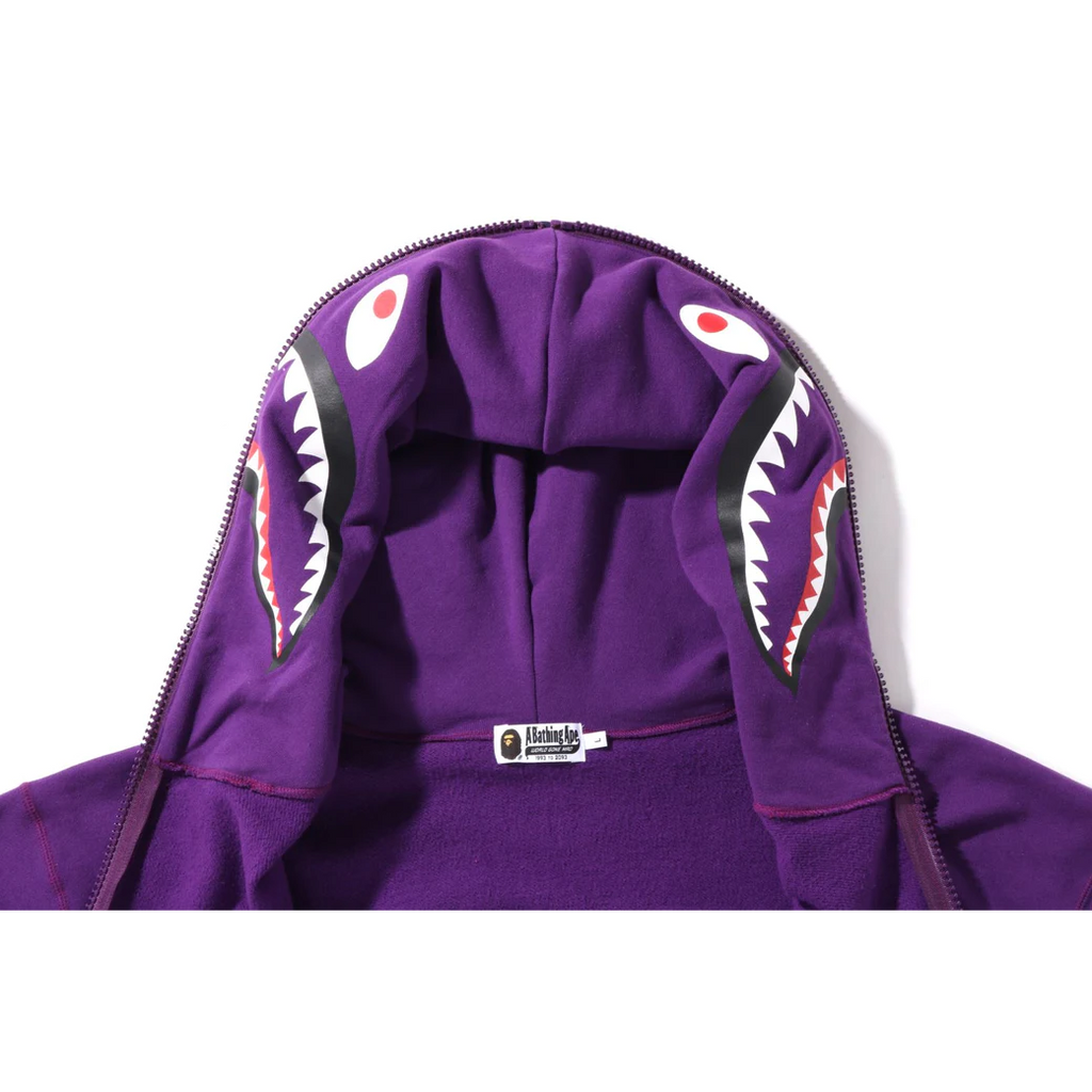 A Bathing Ape Color Camo Giant Shark Full Zip Hoodie - Purple A Bathing Ape Color Camo Giant Shark Full Zip Hoodie - Purple