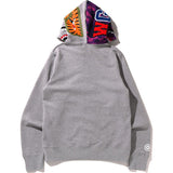A Bathing Ape Color Camo Shark Full Zip Hoodie - Grey/Purple