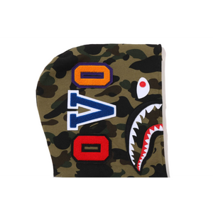 A Bathing Ape X OVO Ape Shark Zip Hoodie - Grey/Green Bape