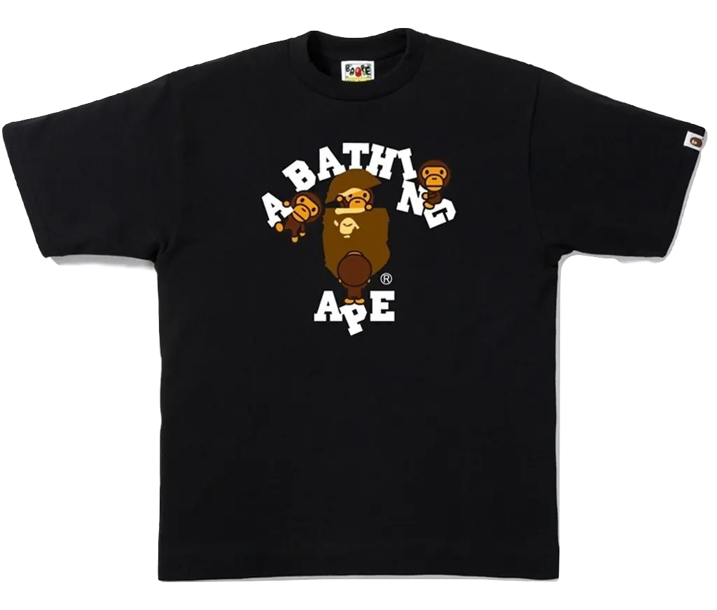 Bape 1st Camo College Milo Tee - Used Bape