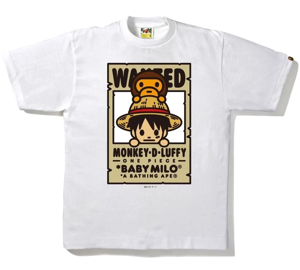 A Bathing Ape Luffy x Milo Bounties Tee Bape