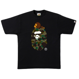 A Bathing Ape 1st Camo Milo on Big Ape Tee - Black/Green Camo