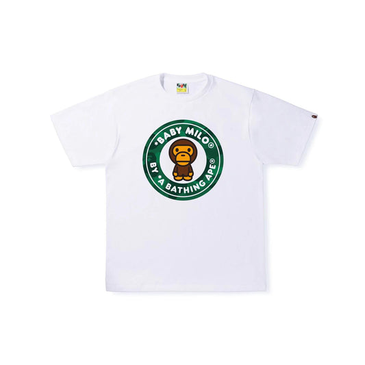 A Bathing Ape Color Camo Milo Busy Work Tee - White/Green Camo