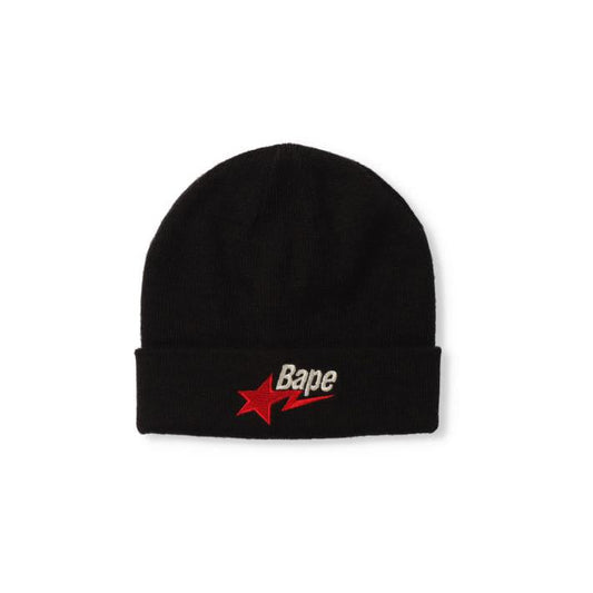 A Bathing Ape Sta Knit Cap - Black Bape