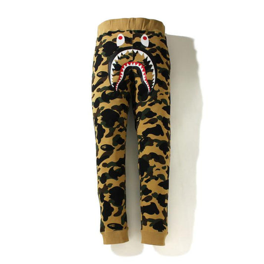 A Bathing Ape 1st Camo Shark Slim Fit Sweatpants - Yellow Camo