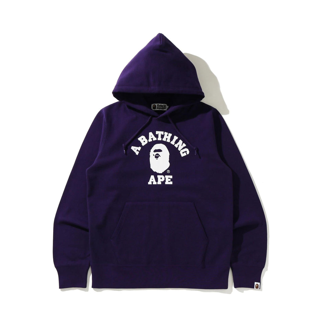 A Bathing Ape College Pullover Hoodie - Purple - Used