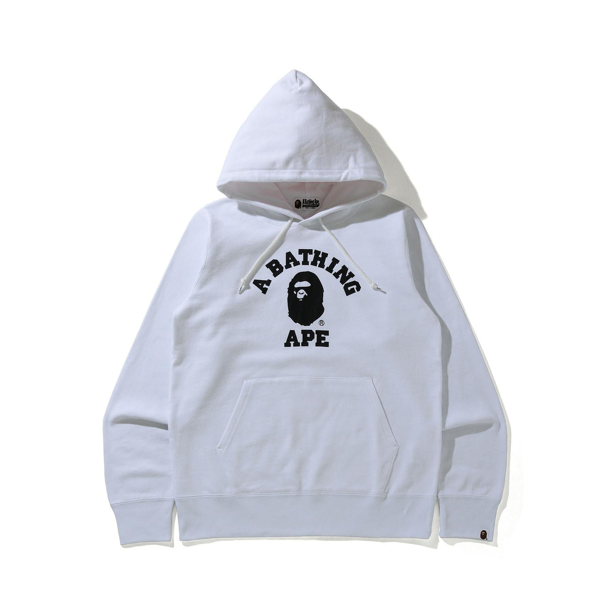 Bathing Ape College Pullover Hoodie - White Bape