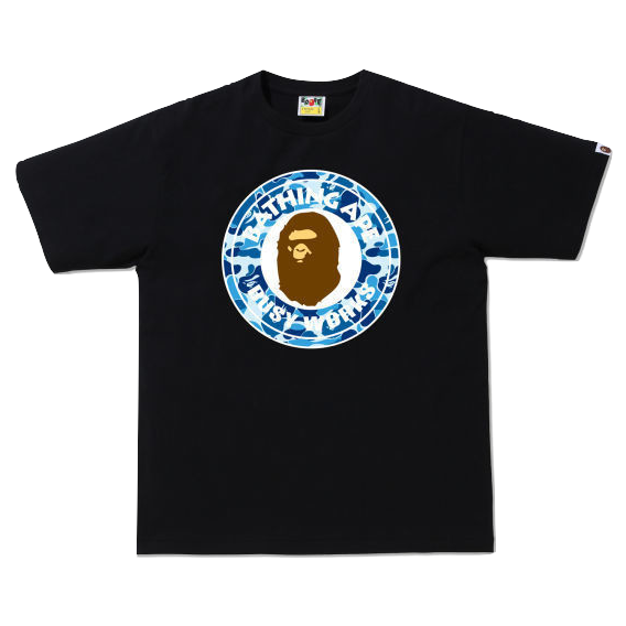 A Bathing Ape ABC Busy Works Tee - Black/Blue Bape