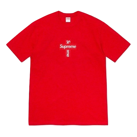 Supreme Cross Box Logo Tee - Red Supreme
