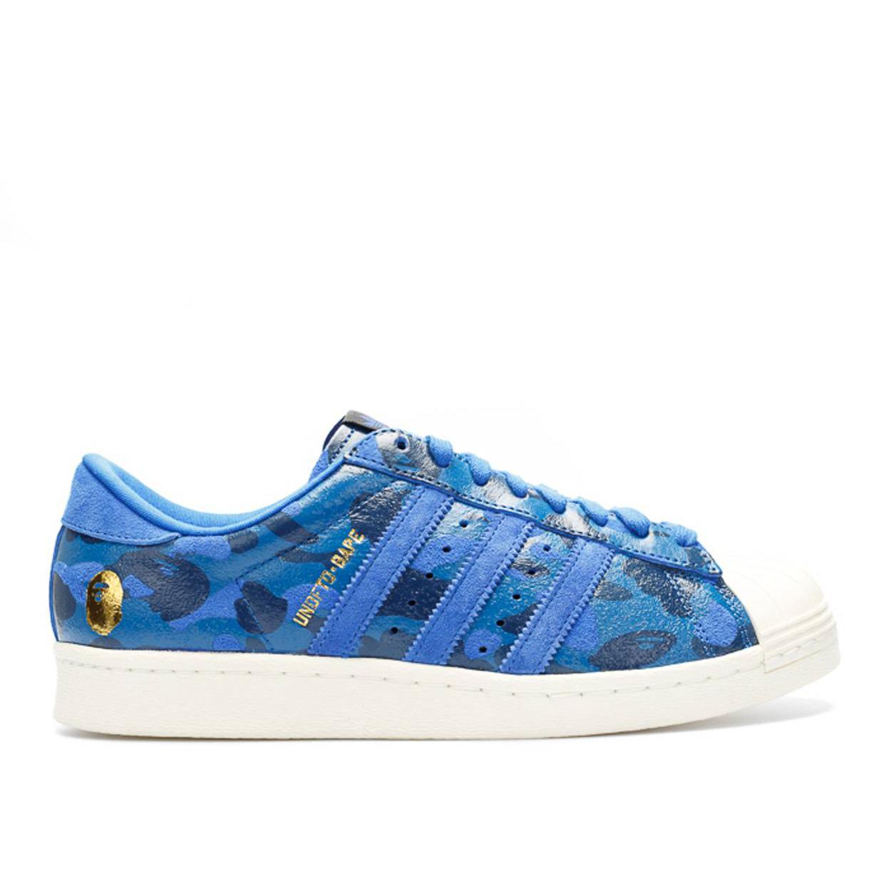 Superstar 80v x Undefeated x Bape - Blue Camo