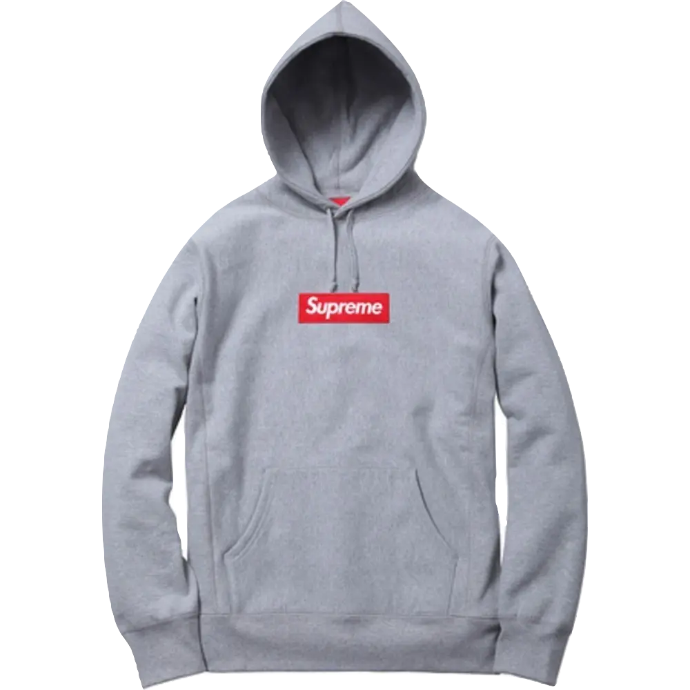 Supreme Box Logo Hooded Sweatshirt FW16 - Grey - Used Supreme