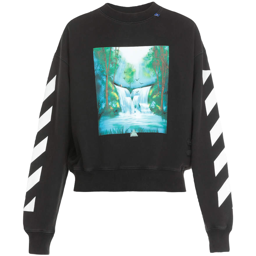 Off-White Waterfall Over Crewneck - Black OFF-WHITE