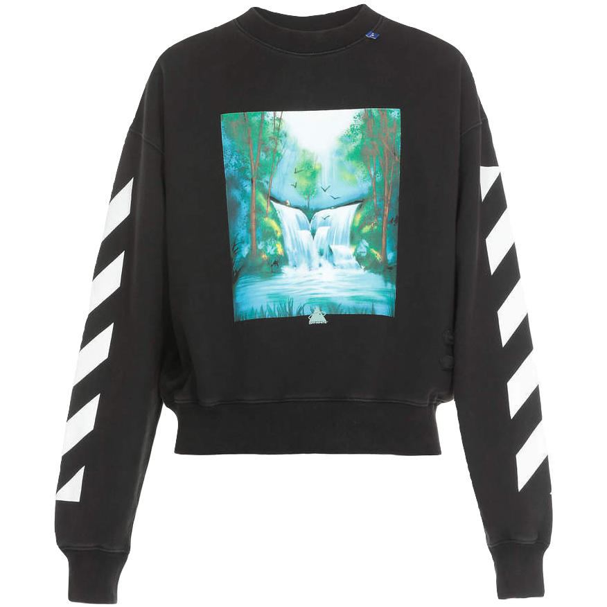 Off-White Waterfall Over Crewneck - Black