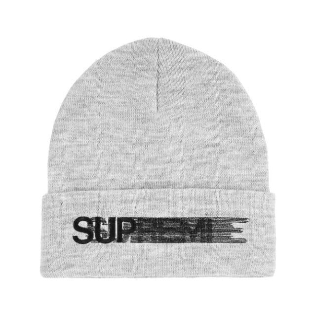 Supreme Motion Logo Beanie - Gray Supreme