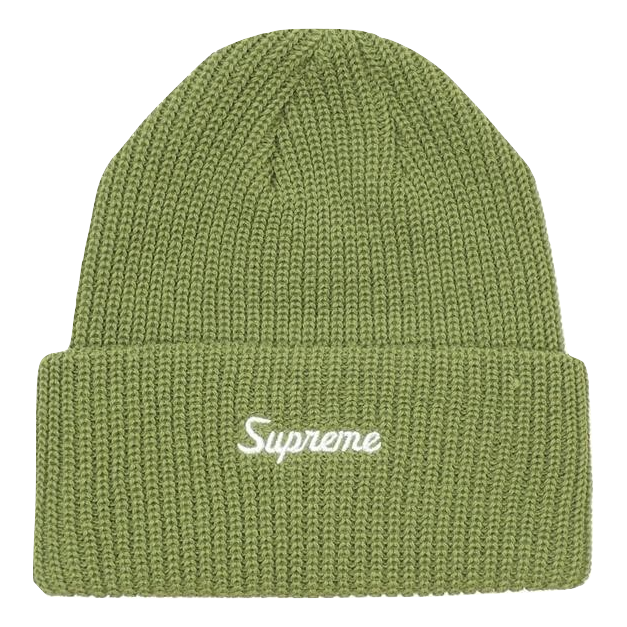 Supreme Loose Gauge Beanie - Light Olive - Used Supreme