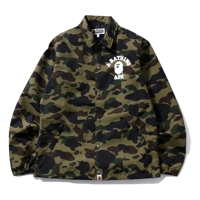 A Bathing Ape 1st Camo College Coaches Jacket - Green
