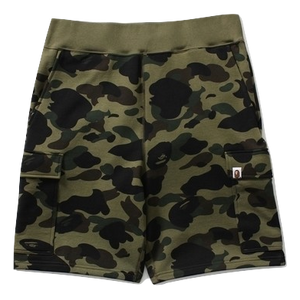A Bathing Ape 1st Camo 6Pocket Sweat Shorts - Green Camo