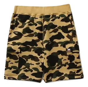 A Bathing Ape 1st Camo 6Pocket Sweat Shorts - Yellow Camo Bape