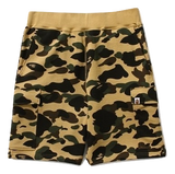 A Bathing Ape 1st Camo 6Pocket Sweat Shorts - Yellow Camo