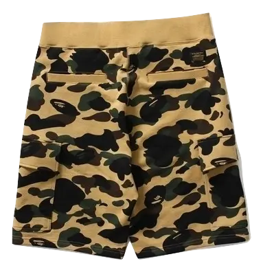 A Bathing Ape 1st Camo 6Pocket Sweat Shorts - Yellow Camo Bape