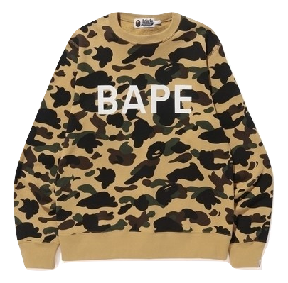 Bape 1st Camo Crewneck - Yellow Camo