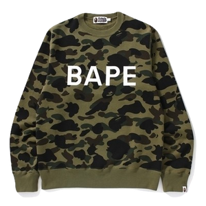 A Bathing Ape First Crewneck - Green Camo