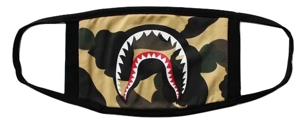 A Bathing Ape 1st Camo Shark Mask - Yellow Camo Bape