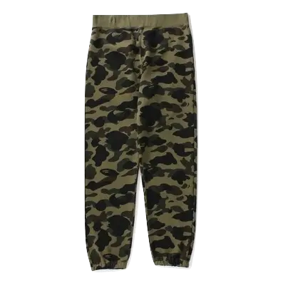 Bape 1st Camo Slim Sweat Pants - Green Camo Bape