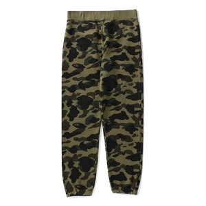 Bape 1st Camo Slim Sweat Pants - Green Camo