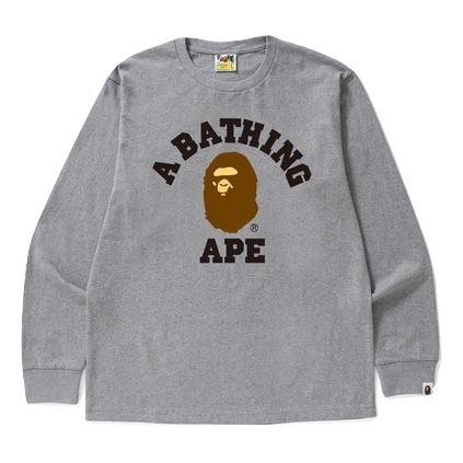 A Bathing Ape College Long Sleeve - Grey