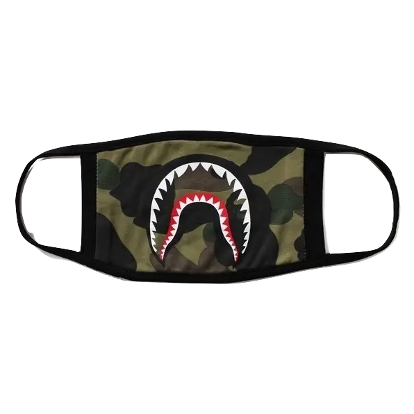 A Bathing Ape 1st Camo Shark Mask - Dark Green Camo Bape