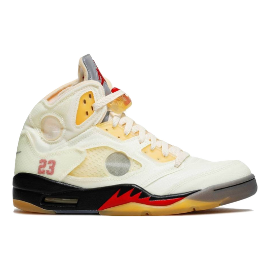 Air Jordan 5 Retro SP x Off-White - Fire Red/Sail