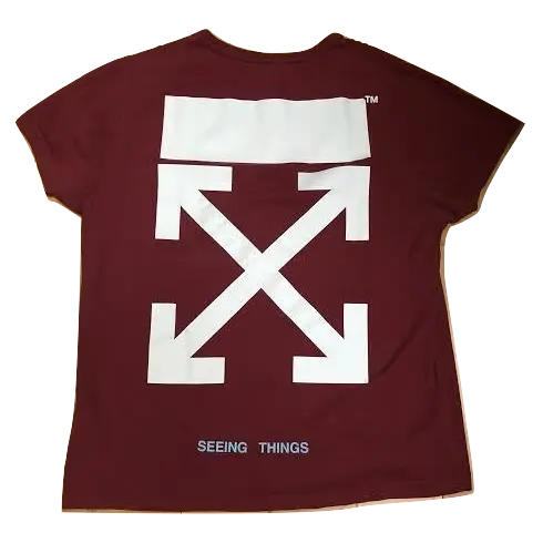 Off White Arrows Tee - Burgundy OFF-WHITE