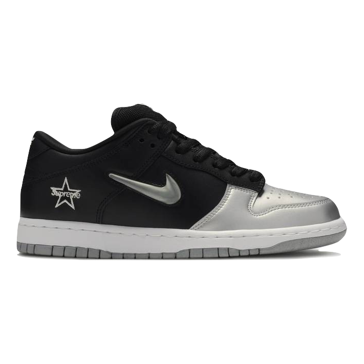 Nike SB Dunk Low OG QS x Supreme - Metallic Silver - Used