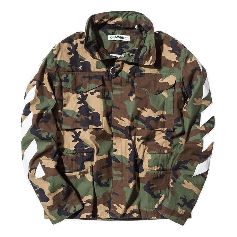 OFF WHITE Camouflage M65 Jacket Green Camo Grails SF