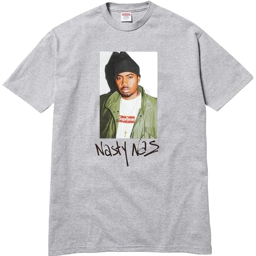 Supreme Nas Tee - Heather Grey Supreme