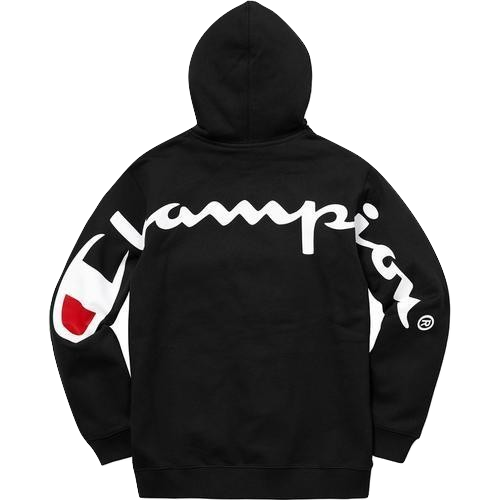Supreme Champion Hooded Sweatshirt - Black Supreme