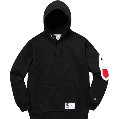 Supreme Champion Hooded Sweatshirt - Black - Used