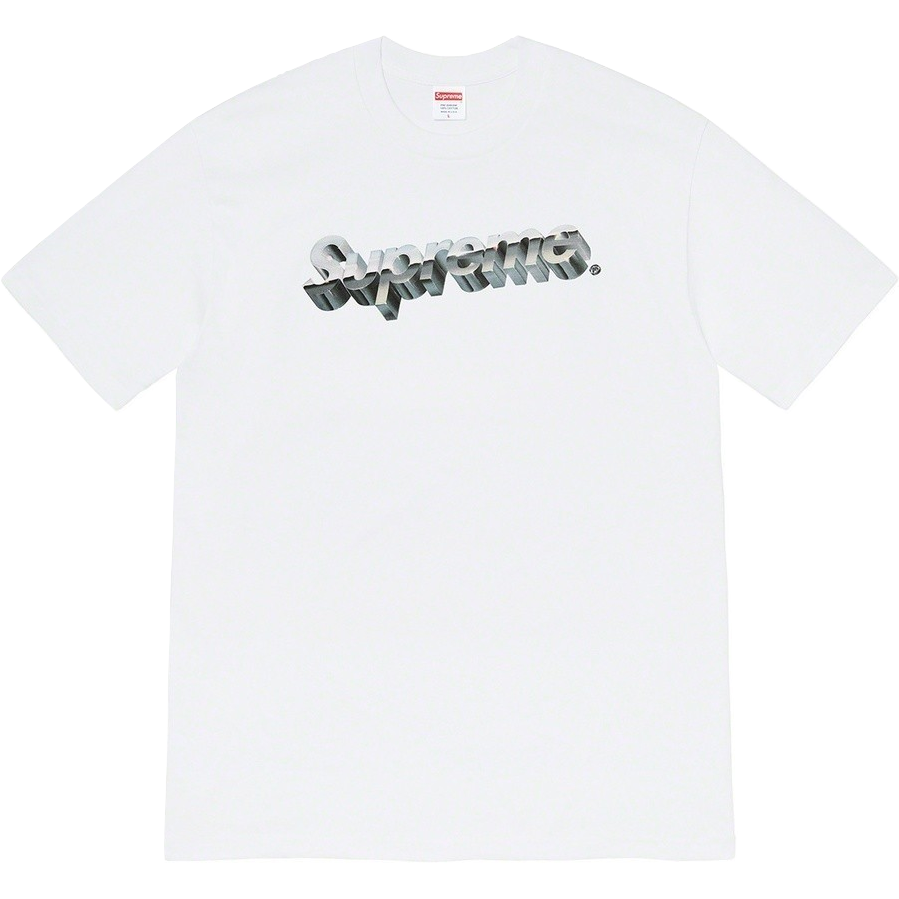 Supreme Chrome Logo Tee - White Supreme