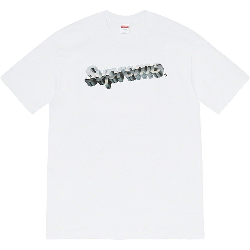 Supreme chrome best sale logo tee ss20