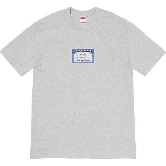 Supreme Social Tee - Heather Grey - Used Supreme